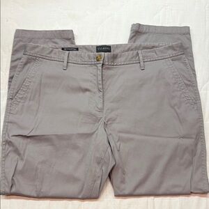 Talbots Women's 12P Gray Weekend Chino Ankle Pants – Stretch Cotton Casual